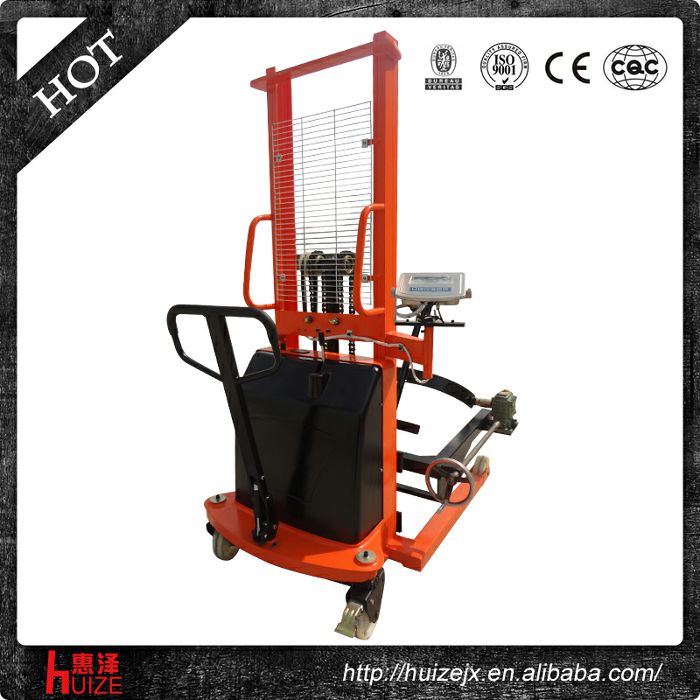 半電動(dòng)稱重油桶車（夾鐵桶，手搖翻轉(zhuǎn)倒料）4